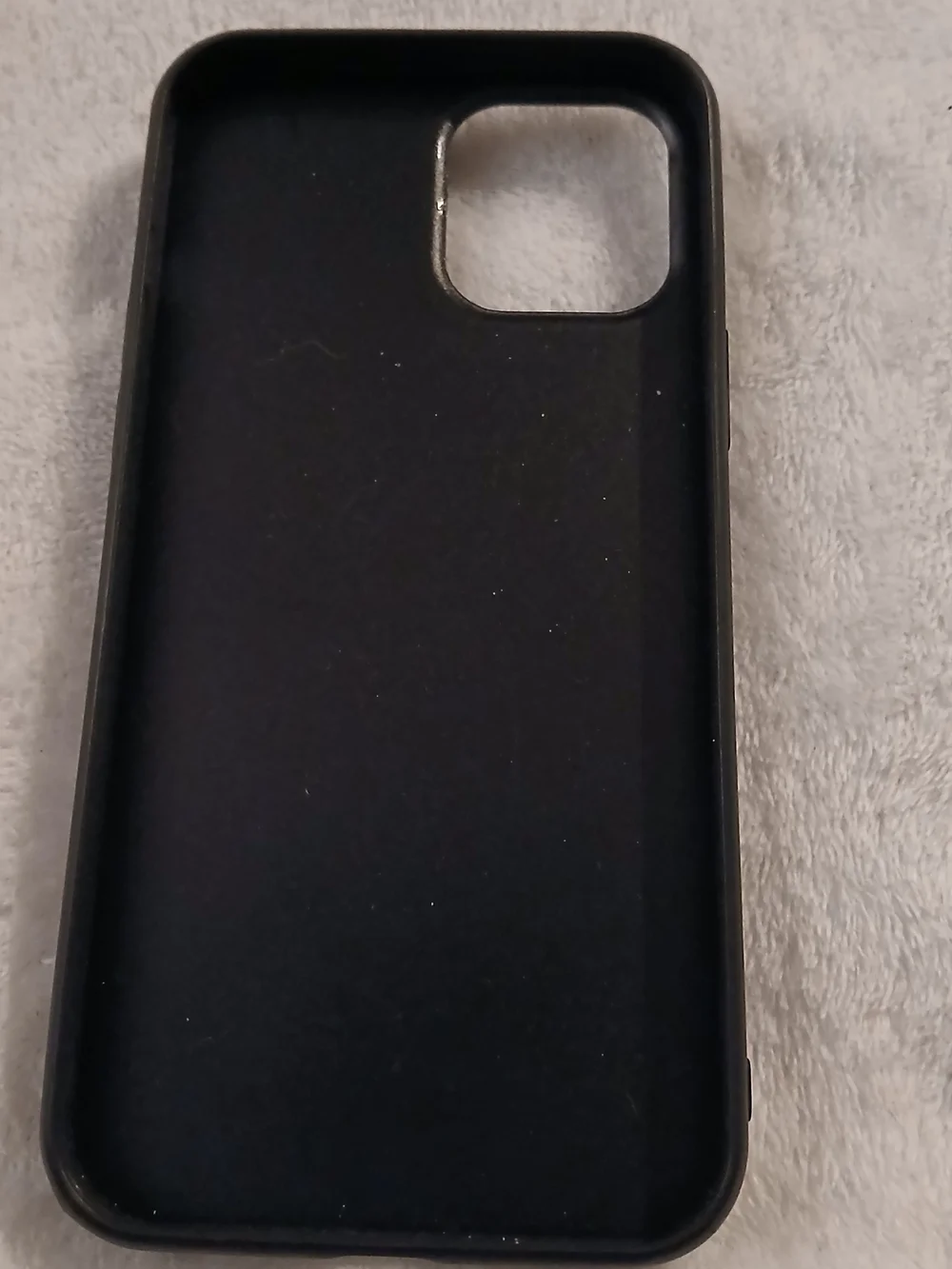 GUESS Black Textured iPhone 12 or 12 Pro Cell Phone Case - Gold Logo - NEW!